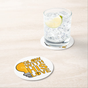 Glühen mit seinen Untersetzer aus der Liebe