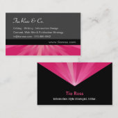 Glühen-Reihe - Rosa Visitenkarte (Vorne/Hinten)