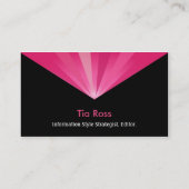 Glühen-Reihe - Rosa Visitenkarte (Rückseite)