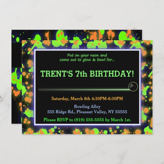 Glühen-Schüssel-Spritzer Einladung (Vorne/Hinten)