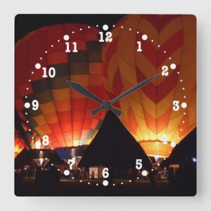 Glühen-Show-Uhr Quadratische Wanduhr