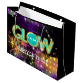 Glühen Sie in das aquamarine Große Geschenktüte (Vorderseite Schrägansicht)