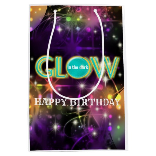 Glühen Sie in das helle Mittlere Geschenktüte (Vorderseite)