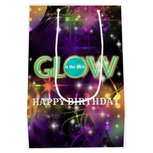 Glühen Sie in das helle Mittlere Geschenktüte (Rückseite)