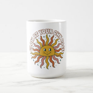Glühen Sie in Ihrem eigenen Tempo Retro-Sonnen-Äst Kaffeetasse