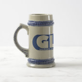 GLÜHEN Stein-Blau-Logo Bierglas (Links)