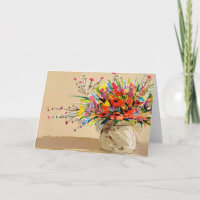 Glühen von Bouquet in Stone Jar