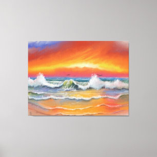Glühen - Wasserfarbenkunst Leinwanddruck