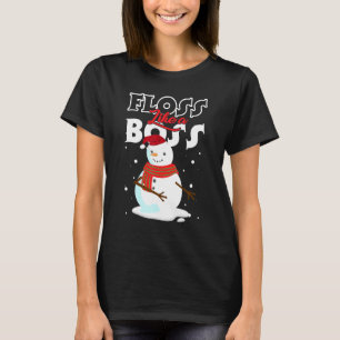 Glühen wie ein Boss Schneemann Weihnachten 4 T-Shirt