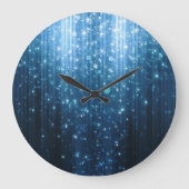 Glühend Abstrakt: Illuminierte Hintergrundkunst. Große Wanduhr (Vorderseite)