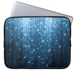 Glühend Abstrakt: Illuminierte Hintergrundkunst. Laptopschutzhülle