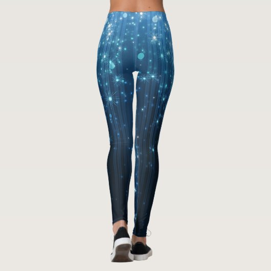 Glühend Abstrakt: Illuminierte Hintergrundkunst. Leggings (Rückseite)