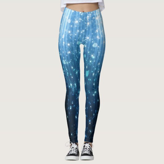 Glühend Abstrakt: Illuminierte Hintergrundkunst. Leggings (Vorderseite)