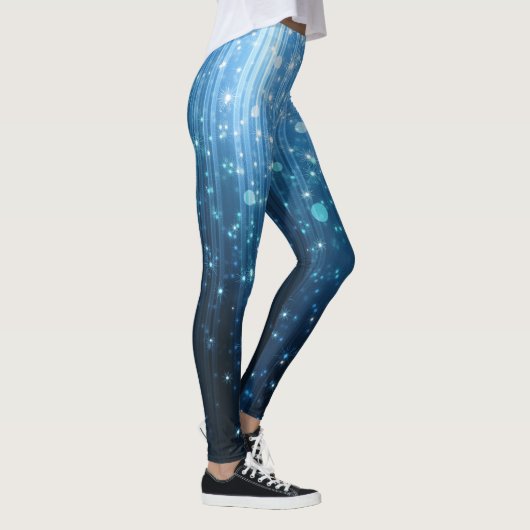 Glühend Abstrakt: Illuminierte Hintergrundkunst. Leggings (Rechts)