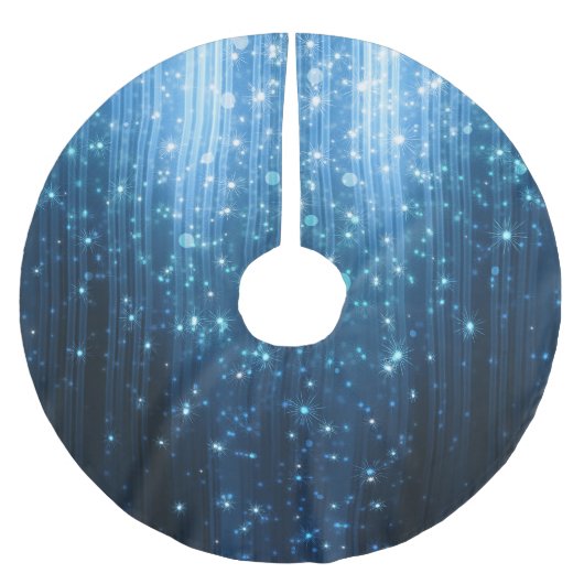 Glühend Abstrakt: Illuminierte Hintergrundkunst. Polyester Weihnachtsbaumdecke (Vorderseite)