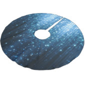 Glühend Abstrakt: Illuminierte Hintergrundkunst. Polyester Weihnachtsbaumdecke (Schrägansicht)