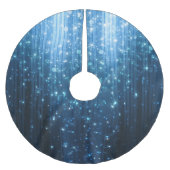 Glühend Abstrakt: Illuminierte Hintergrundkunst. Polyester Weihnachtsbaumdecke (Vorderseite)