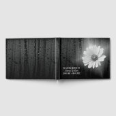 Glühend Daisy in Raindrops Funeral Gästebuch (Voll)