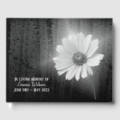 Glühend Daisy in Raindrops Funeral Gästebuch (Vorderseite)