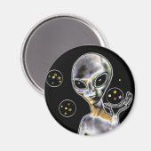 Glühende Alien - Magnet (Vorderseite/Rückseite)