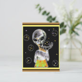 Glühende Alien - Postkarte (Stehend Vorderseite)