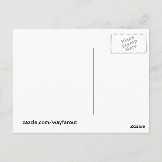 Glühende Alien - Postkarte (Rückseite)