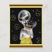 Glühende Alien - Postkarte (Vorderseite)
