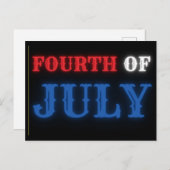 Glühende Amerikanische Unabhängigkeitstag Postkart Postkarte (Vorne/Hinten)