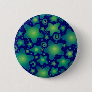 Glühende Aquarellgalaxie Button