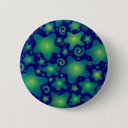 Glühende Aquarellgalaxie Button (Vorderseite)