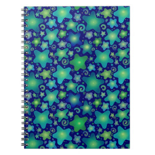 Glühende Aquarellgalaxie Notizblock