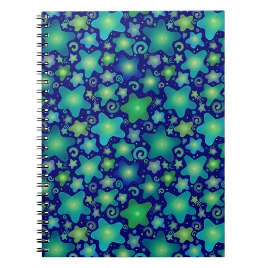 Glühende Aquarellgalaxie Notizblock (Vorderseite)