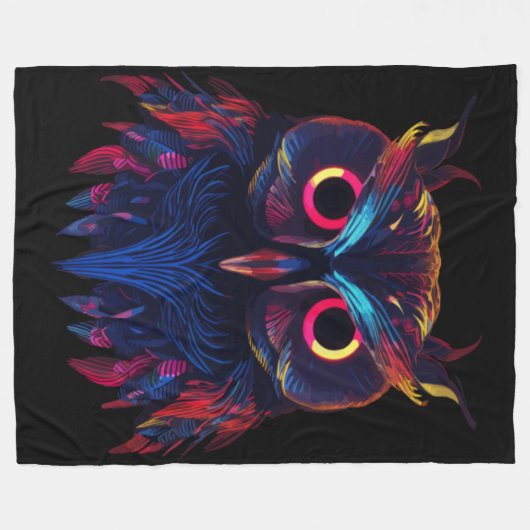 Glühende Augen Fleecedecke (Vorderseite (Horizontal))