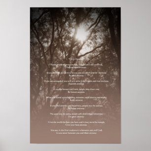 Glühende Bäume "tun es irgendwie " Poster