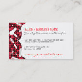 Glühende bezaubernde Friseursalon-Visitenkarten Visitenkarte (Rückseite)
