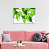 Glühende Birke-Blätter Stretched Canvas Print Leinwanddruck (Insitu (Wohnzimmer))