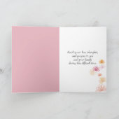 Glühende Blume auf schwarzem Beileid Karte (Innenseite)