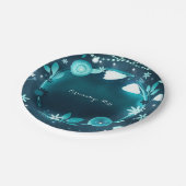 Glühende Blume Night Garden Hochzeit Empfang Pappteller (Schrägansicht)