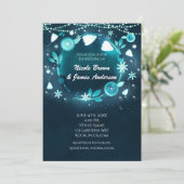 Glühende Blume Night Whimsical Garden Hochzeit Einladung (Stehend Vorderseite)