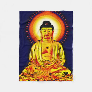 Glühende Buddha-Spritzpistolen-Kunst-Fleece-Decke Fleecedecke