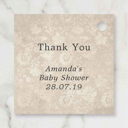 Glühende Butterfly Fairy Baby Dusche Geschenkanhänger (Rückseite)