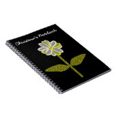Glühende Daisy-Blume Anpassbare Notebooks Notizblock (Rechte Seite)