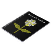 Glühende Daisy-Blume Anpassbare Notebooks Notizblock (Linke Seite)