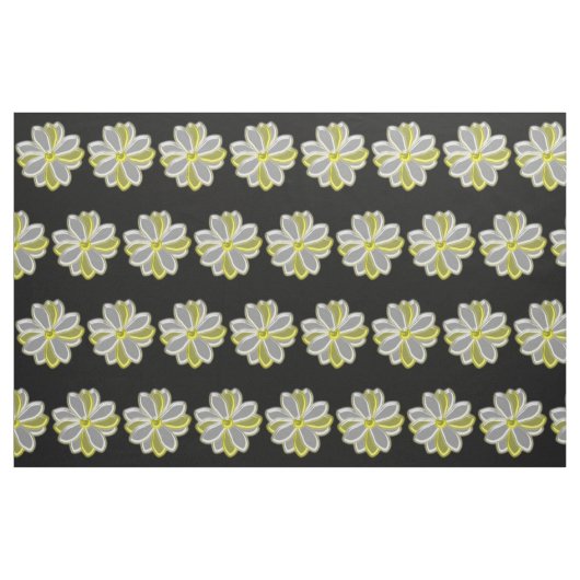 Glühende Daisy-Blume Gemustertes Floß Stoff (Fat Quarter (45,7 x 55,9 cm))