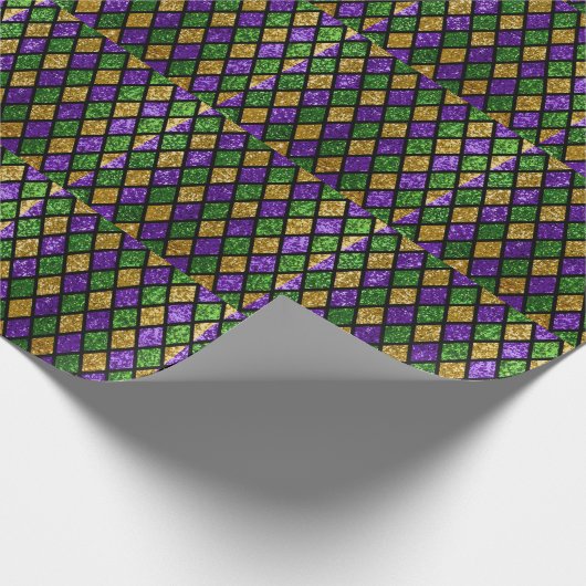 Glühende Diamanten, festlicher Hintergrund Geschenkpapier (Ecke)