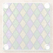 Glühende Diamanten, festlicher Hintergrund Glasuntersetzer (Rückseite)