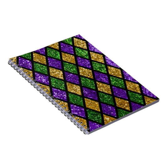 Glühende Diamanten, festlicher Hintergrund Notizblock (Rechte Seite)