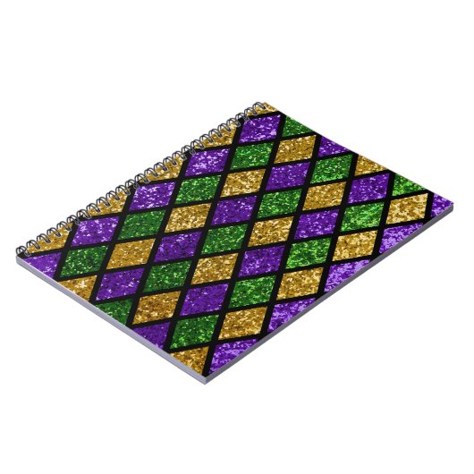 Glühende Diamanten, festlicher Hintergrund Notizblock (Linke Seite)