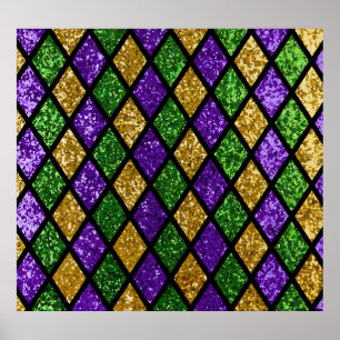 Glühende Diamanten, festlicher Hintergrund Poster