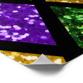 Glühende Diamanten, festlicher Hintergrund Poster (Ecke)